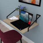 ⁦مكتب معلق 1 رف شاسية معدن 80 في 40 سم ASHOR400⁩ - الصورة ⁦2⁩