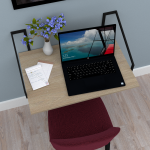 ⁦مكتب معلق 1 رف شاسية معدن 80 في 40 سم ASHOR400⁩ - الصورة ⁦4⁩