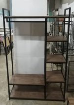 ⁦دريسينج روم استاند ملابس حامل ملابس معدني 7 رف 1 شماعة 125 سم MSAR20⁩ - الصورة ⁦4⁩