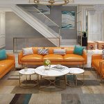 طقم ترابيزة قهوة معدن للانتريه و المعيشة مودرن متداخل 3 قطع