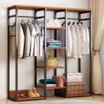 دريسينج روم استاند ملابس حامل ملابس معدني 7 رف 2 شماعة - msar17