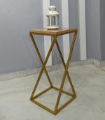 ترابيزة ستيل سطح خشب