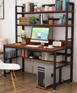 مكتب دراسة و عمل و لابتوب معدني مع 3 رف