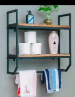 فواطة مطبخ بـ 2 رف وشماعة جدارية