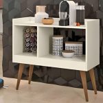 كوفي كورنر خشب مودرن 3 رف