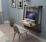 مكتب دراسة و عمل و لابتوب  معدني معلق على الحائط   3 رف 120 في 60 سم MS215