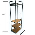 ⁦دريسينج روم استاند ملابس حامل ملابس معدني  4 رف 1 شماعة عرض 65 سم- MS242⁩ - الصورة ⁦3⁩