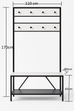 ⁦جزامة و كونسول عرض 110 سم ارتفاع 170 سم عمق 40 سم MS-bs001⁩ - الصورة ⁦2⁩