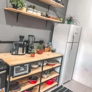 ترابيزة ارفف منظم اجهزة و ادوات المطبخ حامل ميكروويف و فرن و توابل و كوفي كورنر معدني 4 رف عرض 100 سم tbl-kt-065